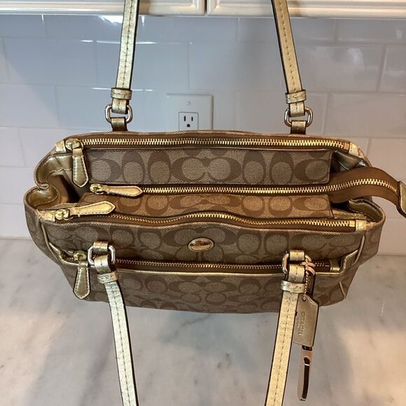 Coach Peyton Signature Jordan Double Zip Carryall - Picture 12 of 16